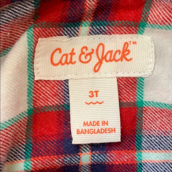 Cat & Jack button flannel shirt - Picture 3 of 3